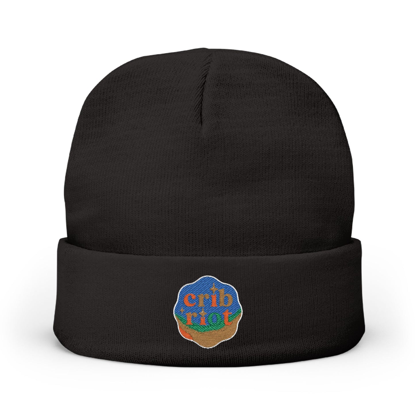 Embroidered Knit Beanie – Cozy Winter Accessory for Outdoor Lovers