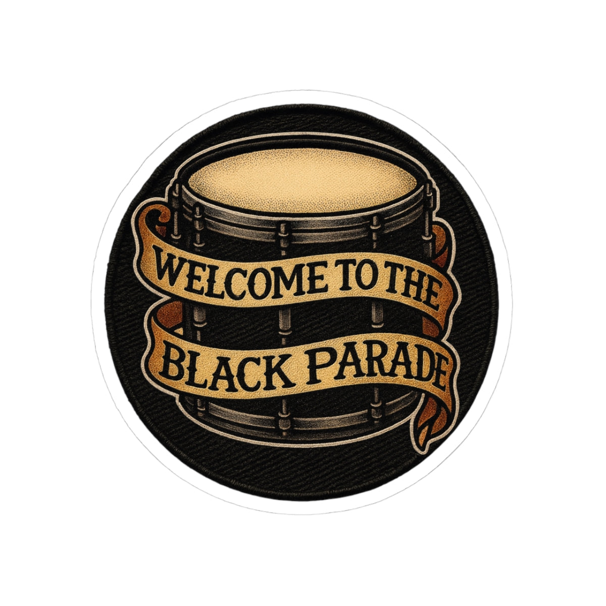 Black Parade Stickers - Vibrant Kiss-Cut Design for Music Lovers