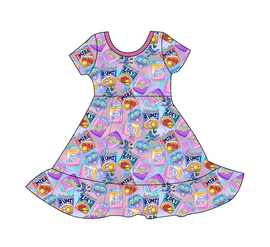 Neon Noodles Flutter Dress *SHIPS JUNE*