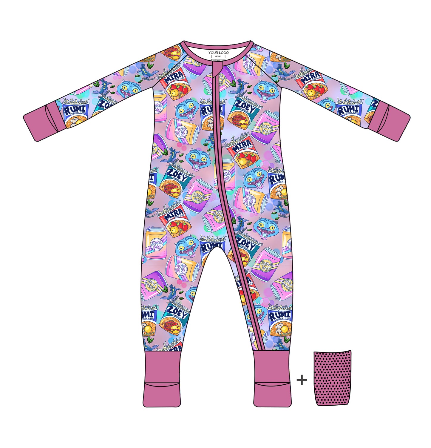 Neon Noodles Footie *SHIPS JUNE*