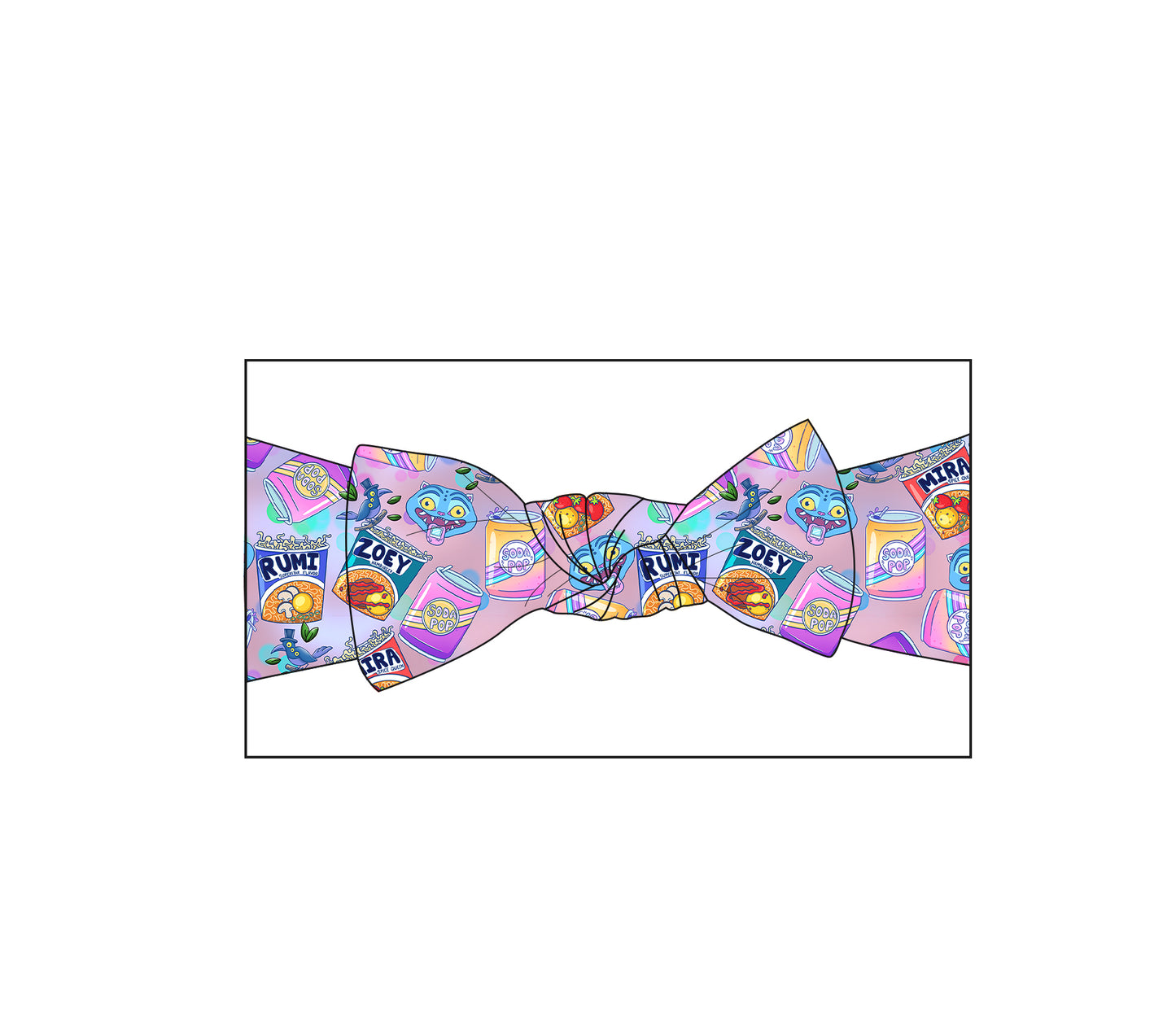 Neon Noodles Bamboo Bow *SHIPS JUNE*