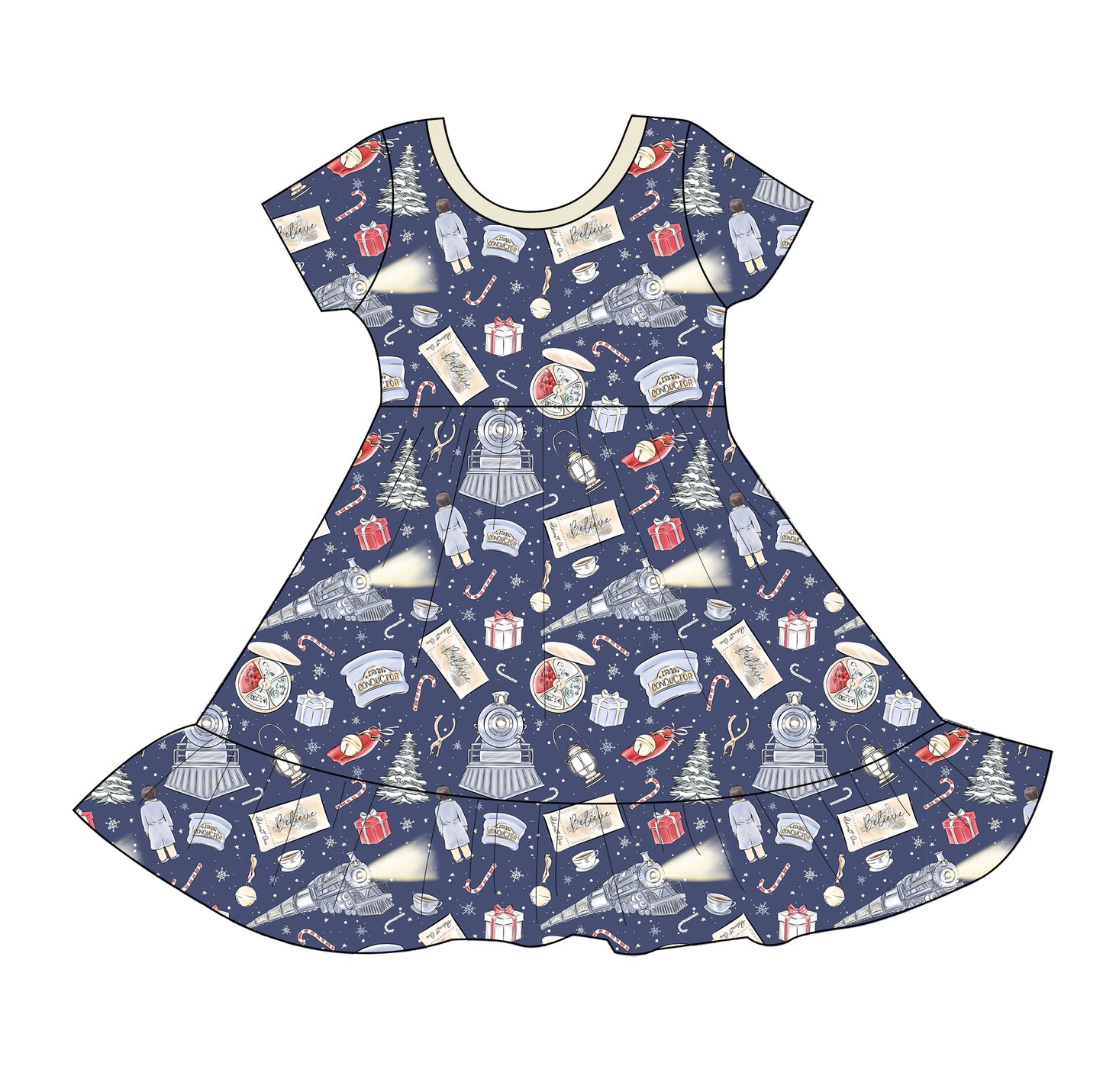 North Pole Express Flutter Dress *FINAL SALE*