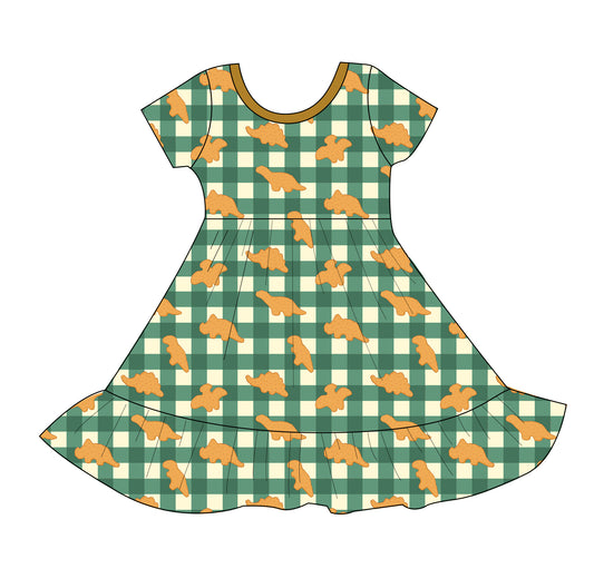 Dino Nugs Flutter Dress *SHIPS APRIL*